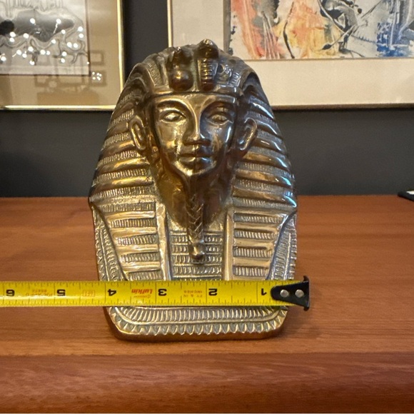 Vintage Gold Pharaoh Sculpture Art - Picture 3 of 9